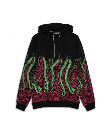 Octopus - Octopus Felpa Finger Hoodie - Black