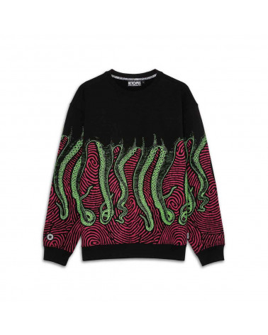 Octopus - Octopus Felpa Finger Crewneck - Black