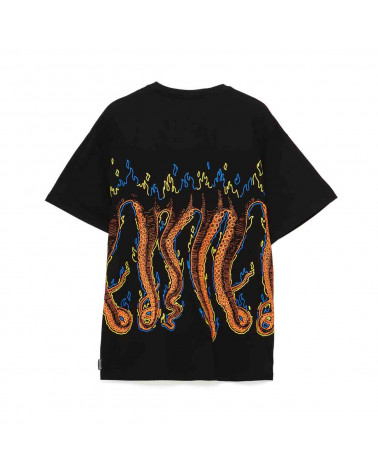 Octopus T-Shirt More Fire Tee Black