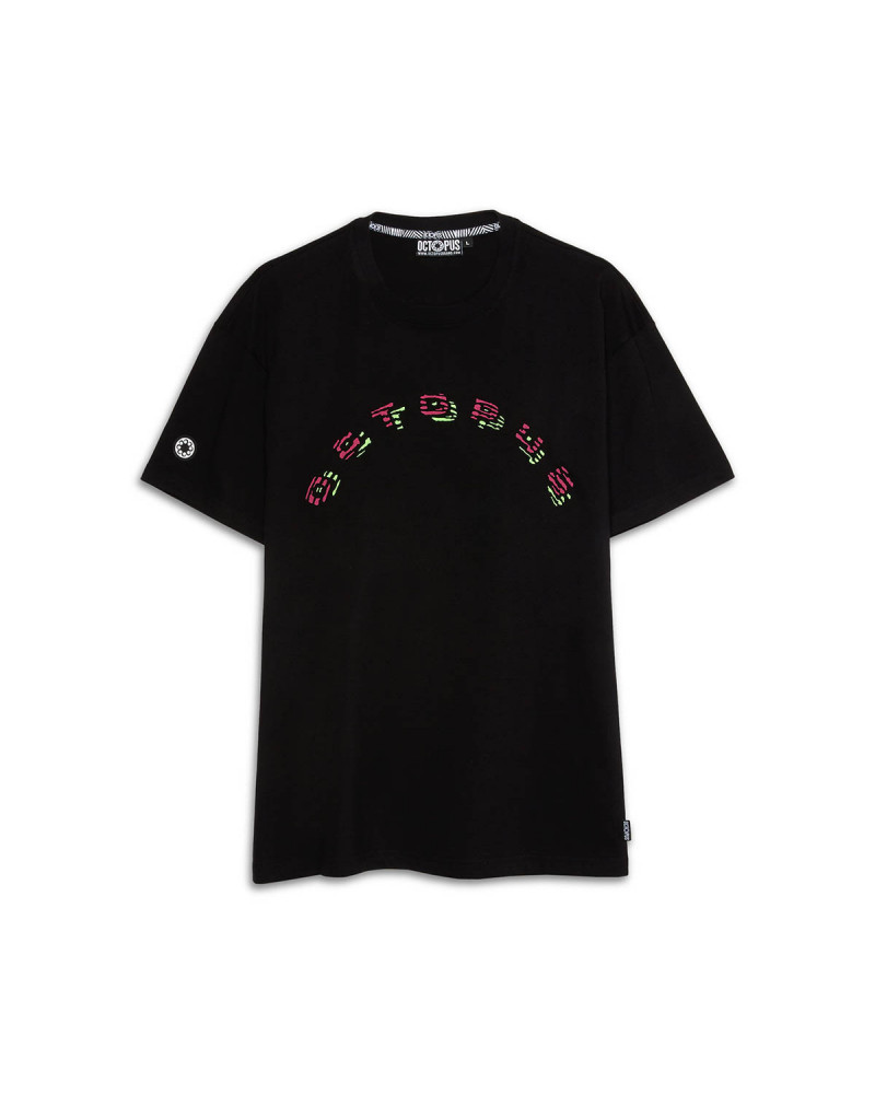Octopus T-Shirt Fingerz Logo Tee Black