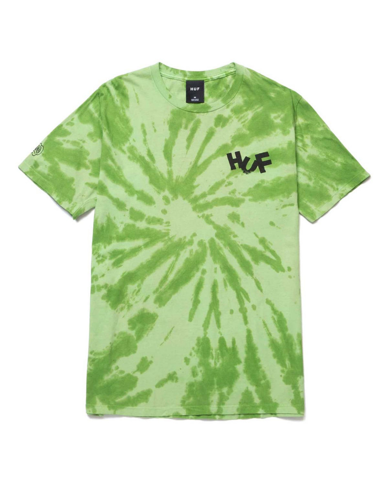 HUF Haze Brush Tie Dye T-Shirt Lime