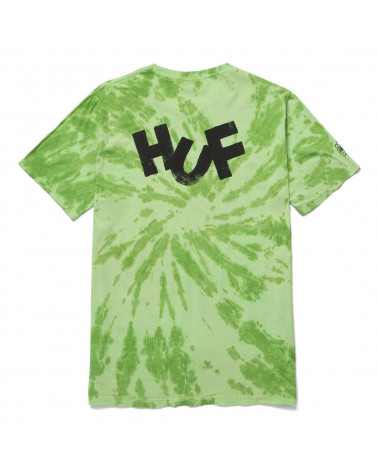 HUF Haze Brush Tie Dye T-Shirt Lime