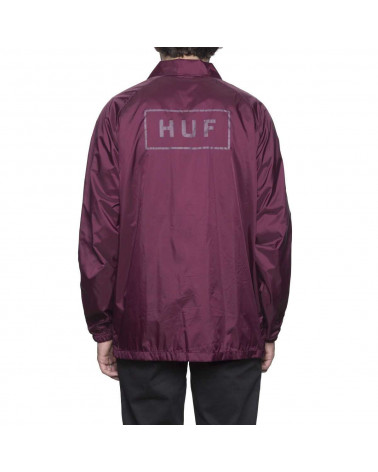 HUF Giacca Bar Logo Coach' s Jacket Burgundy