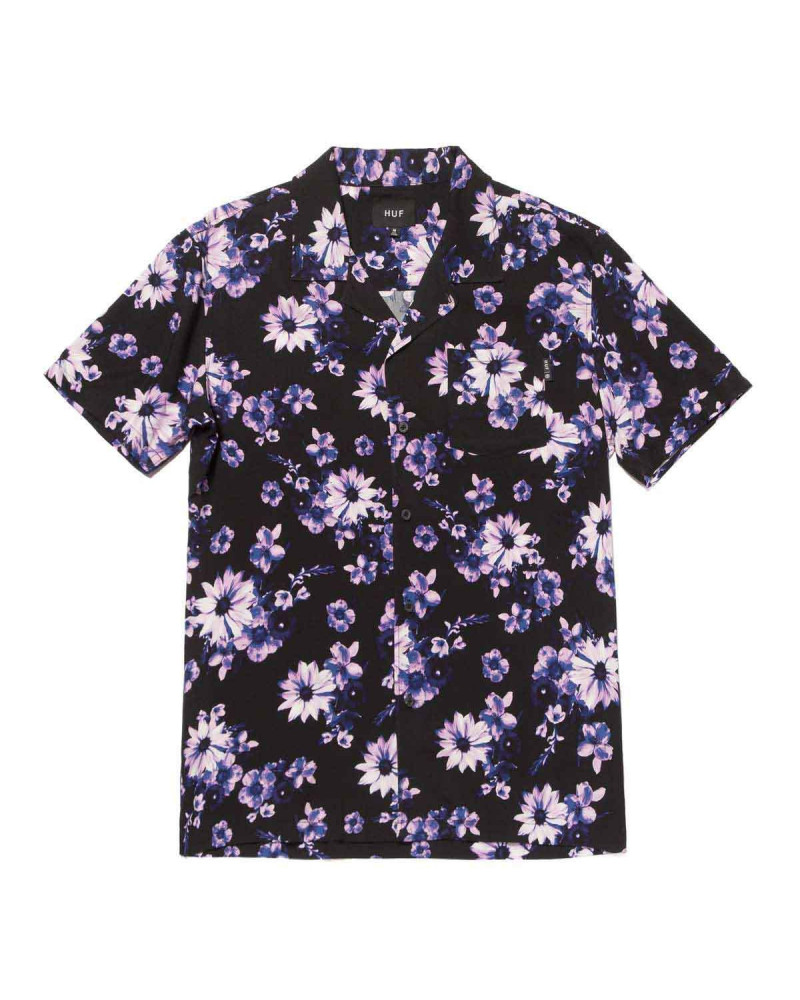 HUF Camicia Dazy Resort Shirt Black