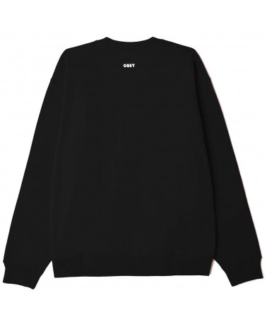 Obey Felpa Lips Crew Speciality Fleece Black