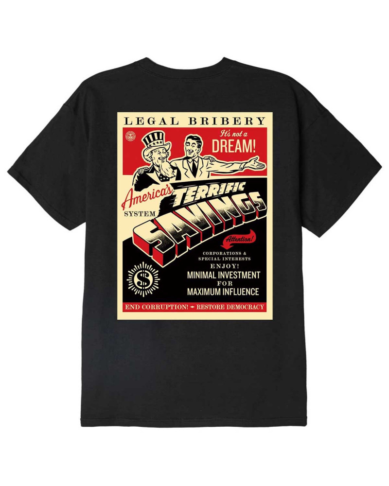 Obey America's Savings Classic T-Shirt Black