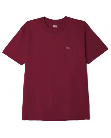 Obey Universal Person Classic T-Shirt Burgundy