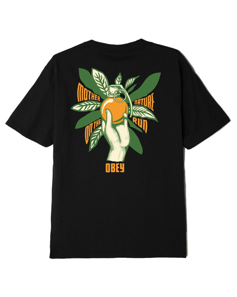 Obey Mother Nature on The Run Classic T-Shirt Black