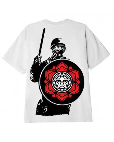 Obey Riot Cop Peace Shield Classic T-Shirt White