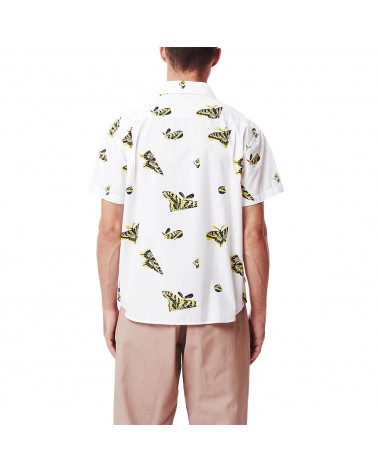 Obey Camicia Butterfly Shirt White