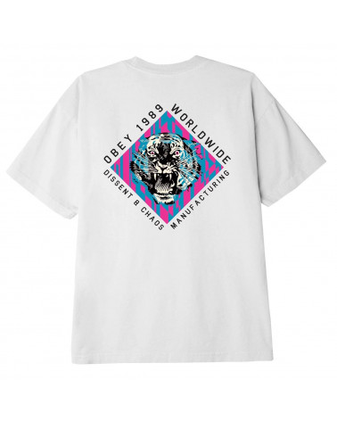 Obey Dissent & Chaos Tiger Classic T-Shirt White