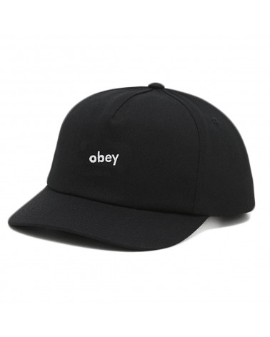 Obey Lowercase Snapback Black