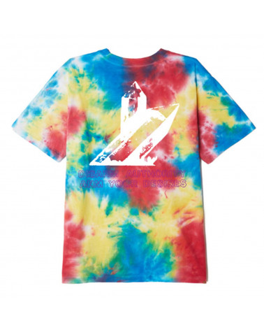 Obey Earth Organic Overbleed Tie Dye T-Shirt Pagoda