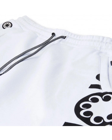 Octopus Pantaloncini Logo Sweatshort Screen Print White