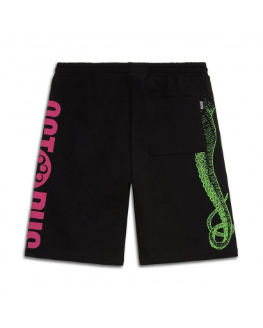 Octopus Pantaloncini Logo Sweatshort Screen Print Black