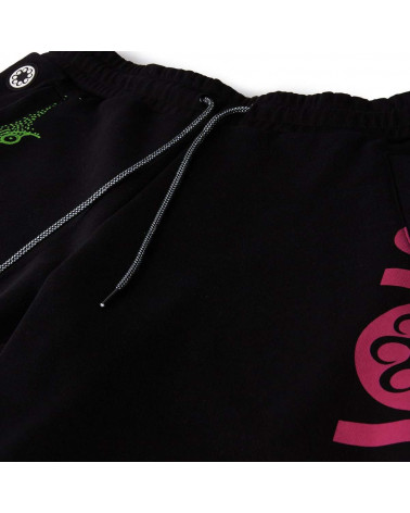 Octopus Pantaloncini Logo Sweatshort Screen Print Black