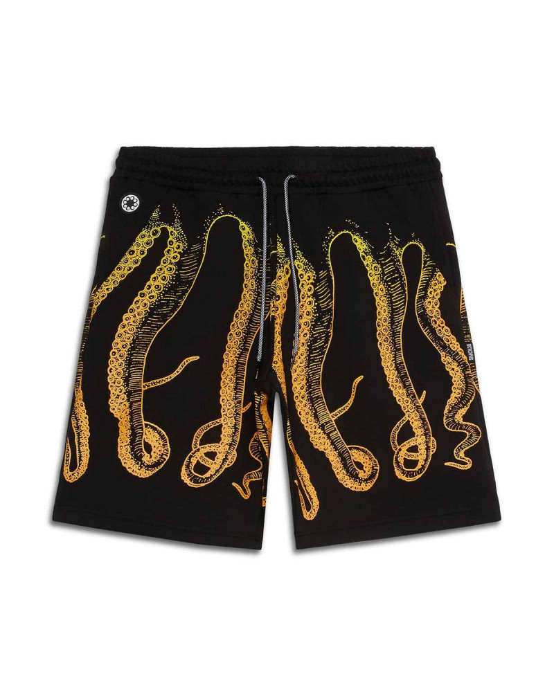 Octopus Pantaloncini Gradient Sweatshort Screen Print Black