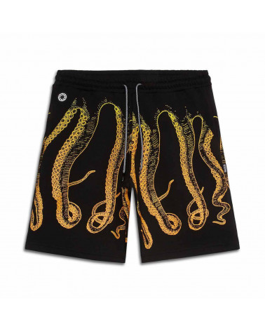 Octopus Pantaloncini Gradient Sweatshort Screen Print Black