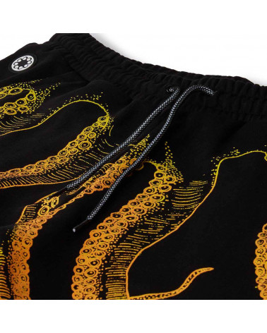 Octopus Pantaloncini Gradient Sweatshort Screen Print Black