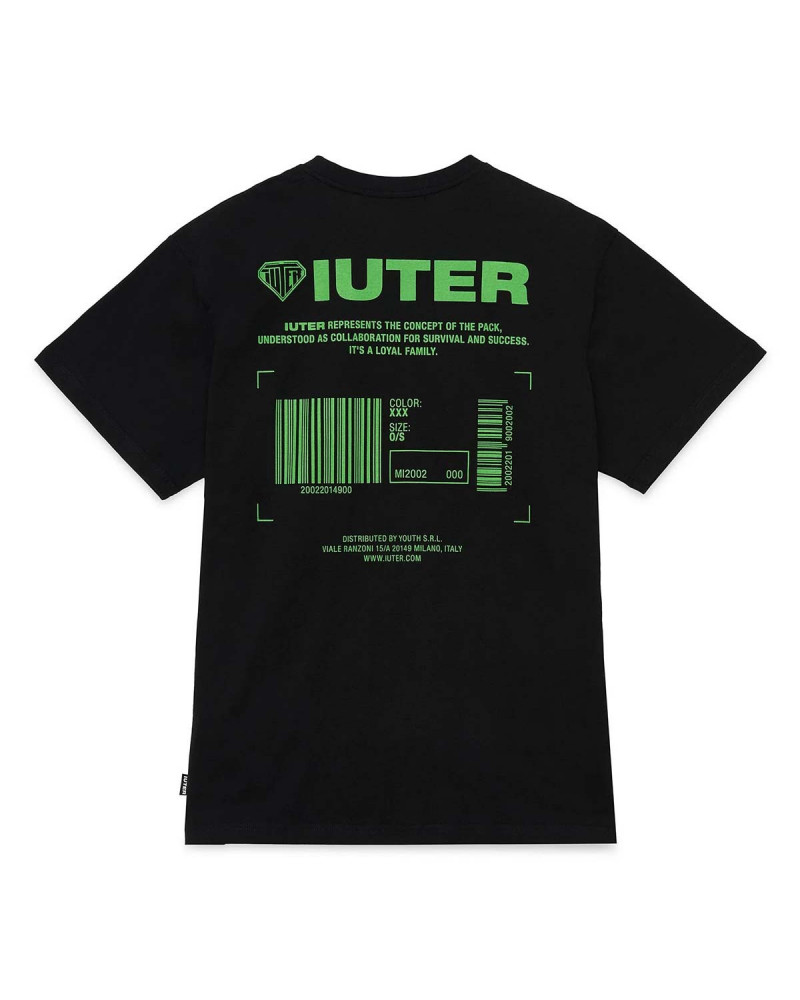 Iuter T-Shirt Info Tee Black/Green