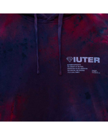 Iuter Felpa Disaster Hoodie Tye Die Purple
