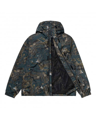 Carhartt Wip Giacca Terra Jacket - Satellite Print/Deep Lagoon/Reflective