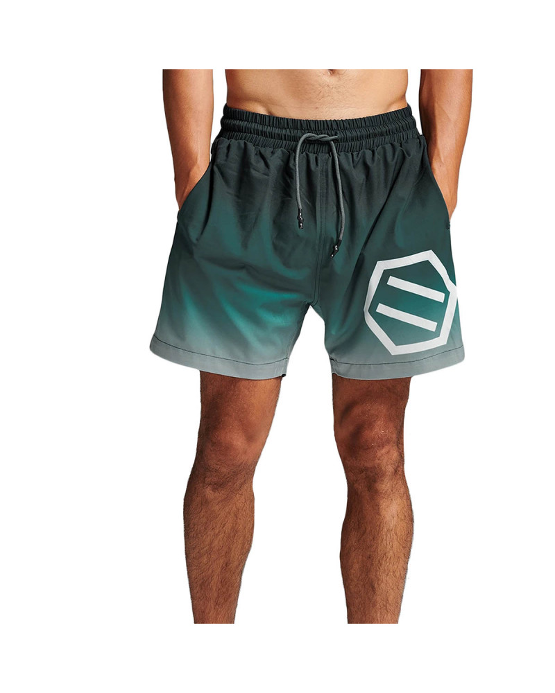Dolly Noire Gradient Logo Swimshorts Black & Green