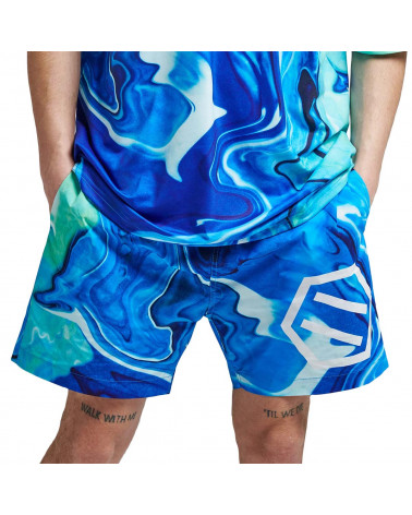 Dolly Noire Blaster Logo Sweamshort Blue