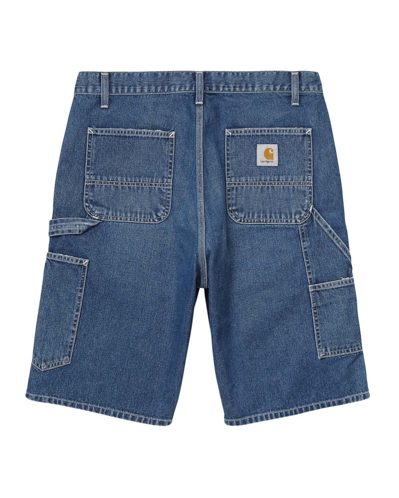 Carhartt Wip Pantaloncini Ruck Single Knee Short Blue Mid Worn Wash