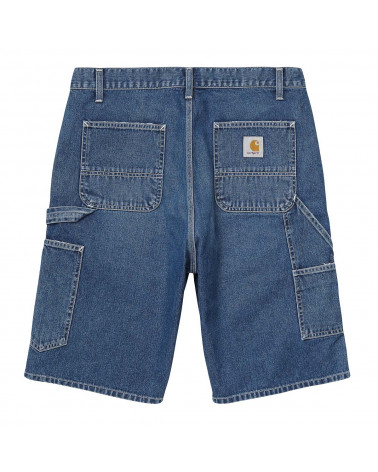 Carhartt Wip Pantaloncini Ruck Single Knee Short Blue Mid Worn Wash