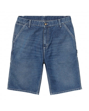 Carhartt Wip Pantaloncini Ruck Single Knee Short Blue Mid Worn Wash