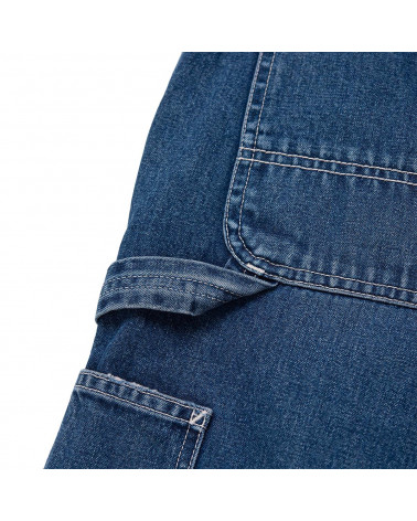 Carhartt Wip Pantaloncini Ruck Single Knee Short Blue Mid Worn Wash