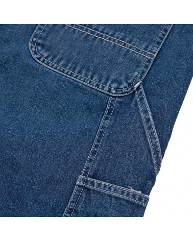 Carhartt Wip Pantaloncini Ruck Single Knee Short Blue Mid Worn Wash