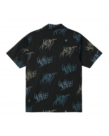 Carhartt Wip Camicia S/S Heat Wave Shirt - Heat Wave Print/Black