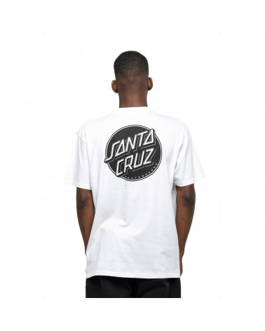 Santa Cruz Contra Dot Mono T-Shirt White