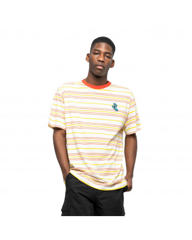 Santa Cruz Mini Hand Stripe T-Shirt White