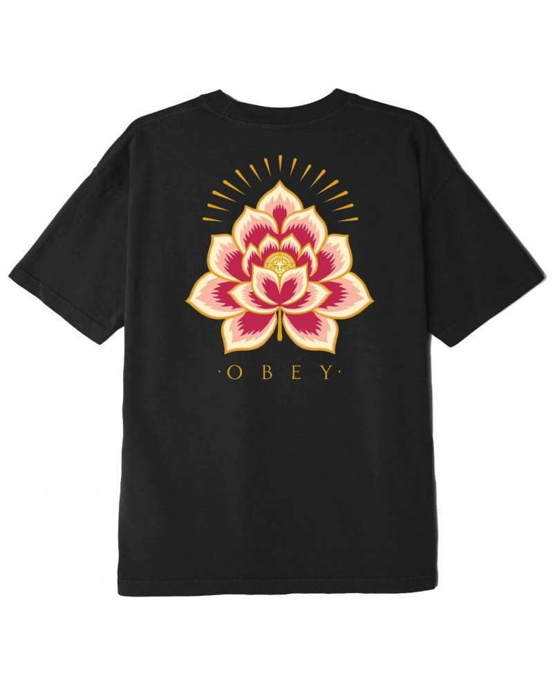 Obey Radiant Lotus Classic T-Shirt Black