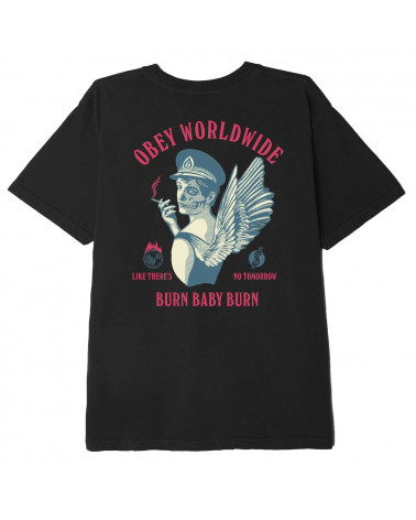 Obey Burn Baby Burn Classic T-Shirt Black