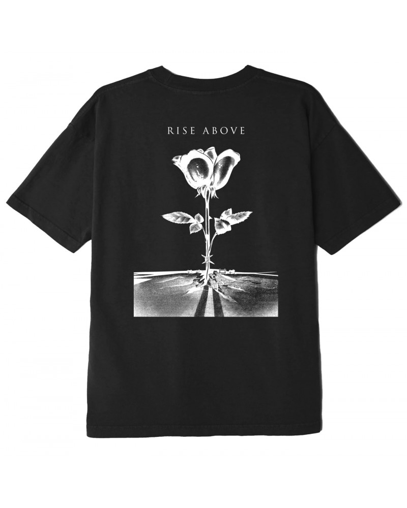 Obey Rise Above Rose Classic T-Shirt Black