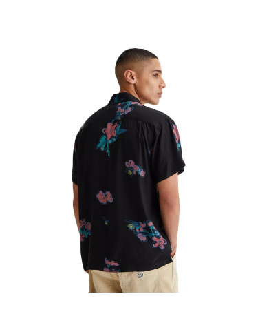 Obey Camicia Eden Woven Shirt Black Multi