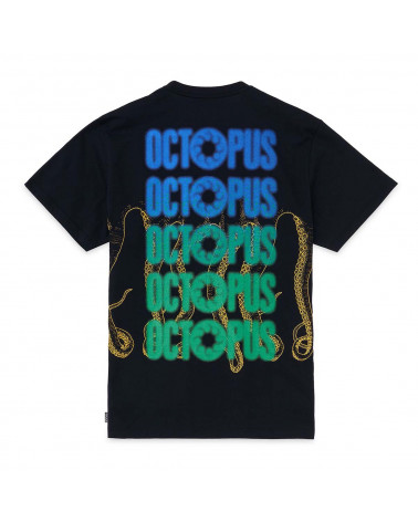 Octopus T-Shirt Blurred Tee Black