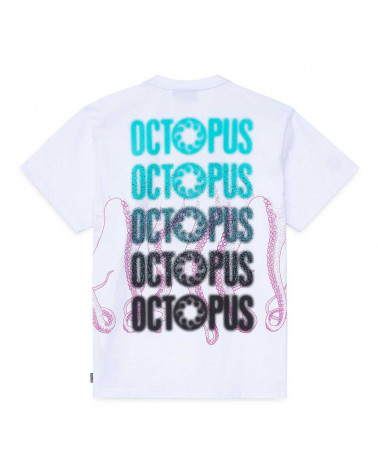 Octopus T-Shirt Blurred Tee White