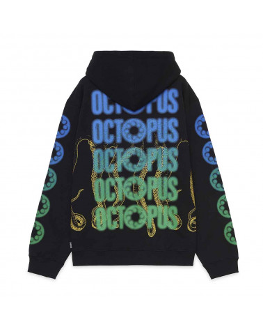 Octopus Felpa Blurred Hoodie Black