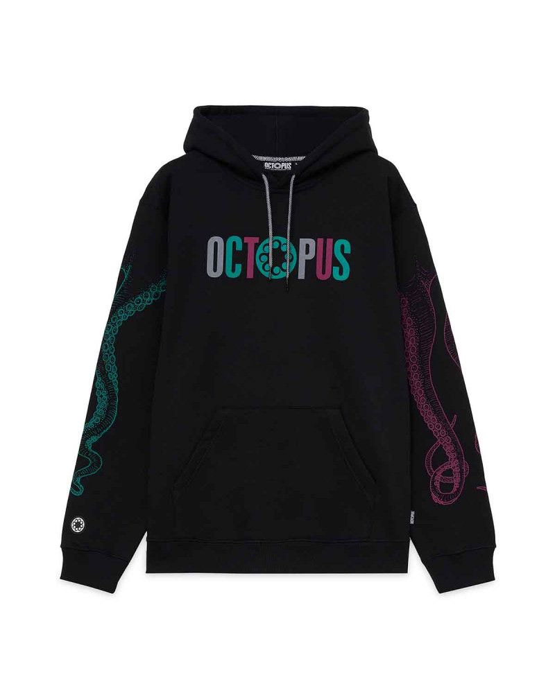 Octopus Felpa Letterz Logo Hoodie Black