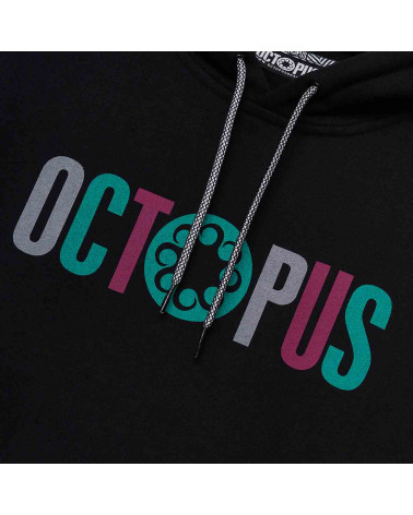Octopus Felpa Letterz Logo Hoodie Black