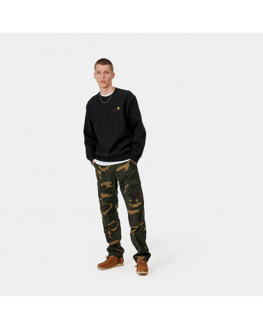 Carhartt Wip Felpa American Script Sweatshirt Black