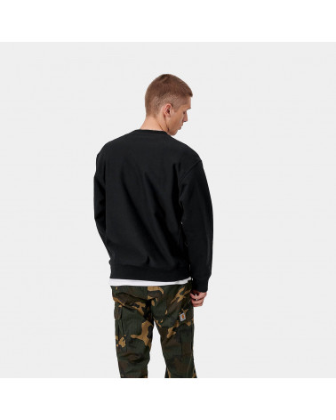 Carhartt Wip Felpa American Script Sweatshirt Black