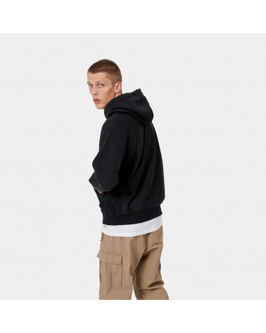 Carhartt Wip Felpa Hooded American Script Sweat Black