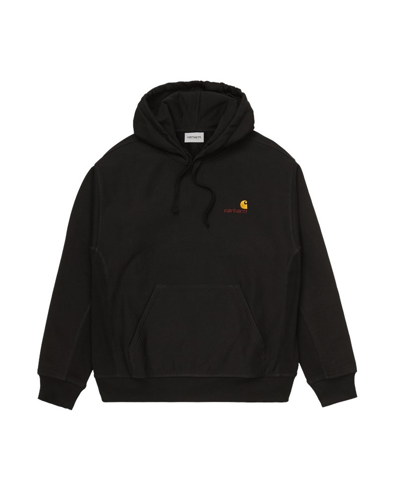 Carhartt Wip Hooded American Script Sweat Black