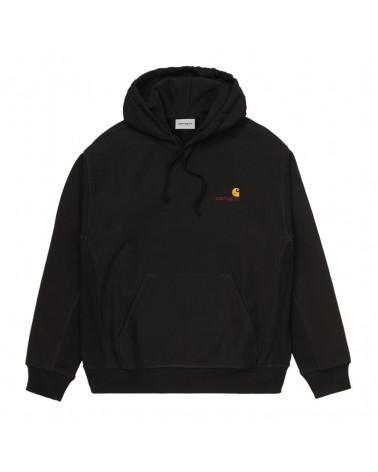 Carhartt Wip Hooded American Script Sweat Black